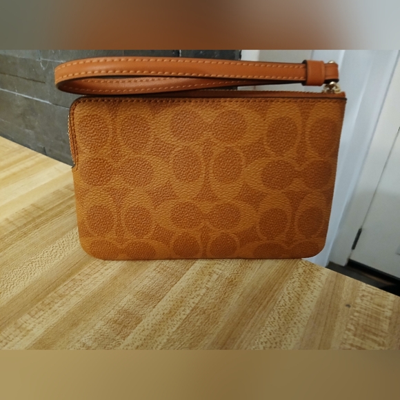 Coach Orange Wristlet Clutch - Picture 4 of 5